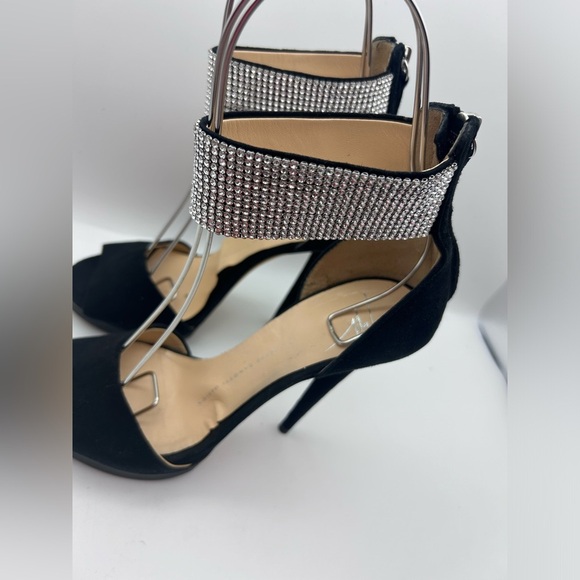 Giuseppe Zanotti Crystal-Cuff High Heel Stiletto Sandals in Black Suede Sz 36.5 - Picture 4 of 16
